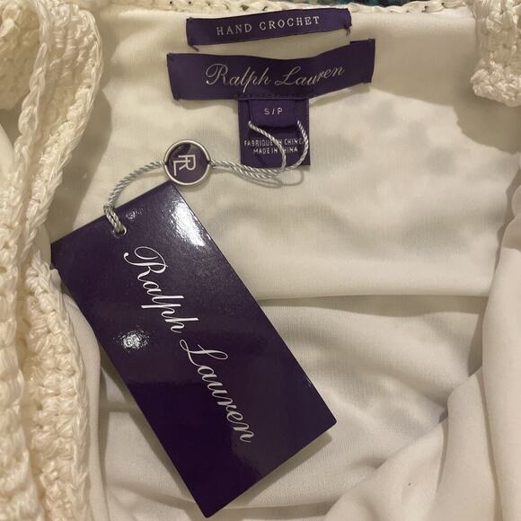 Ralph Lauren Collection Hand Crochet Sleeveless V-Neck Sweater Dress Silk Knit S - Picture 13 of 15